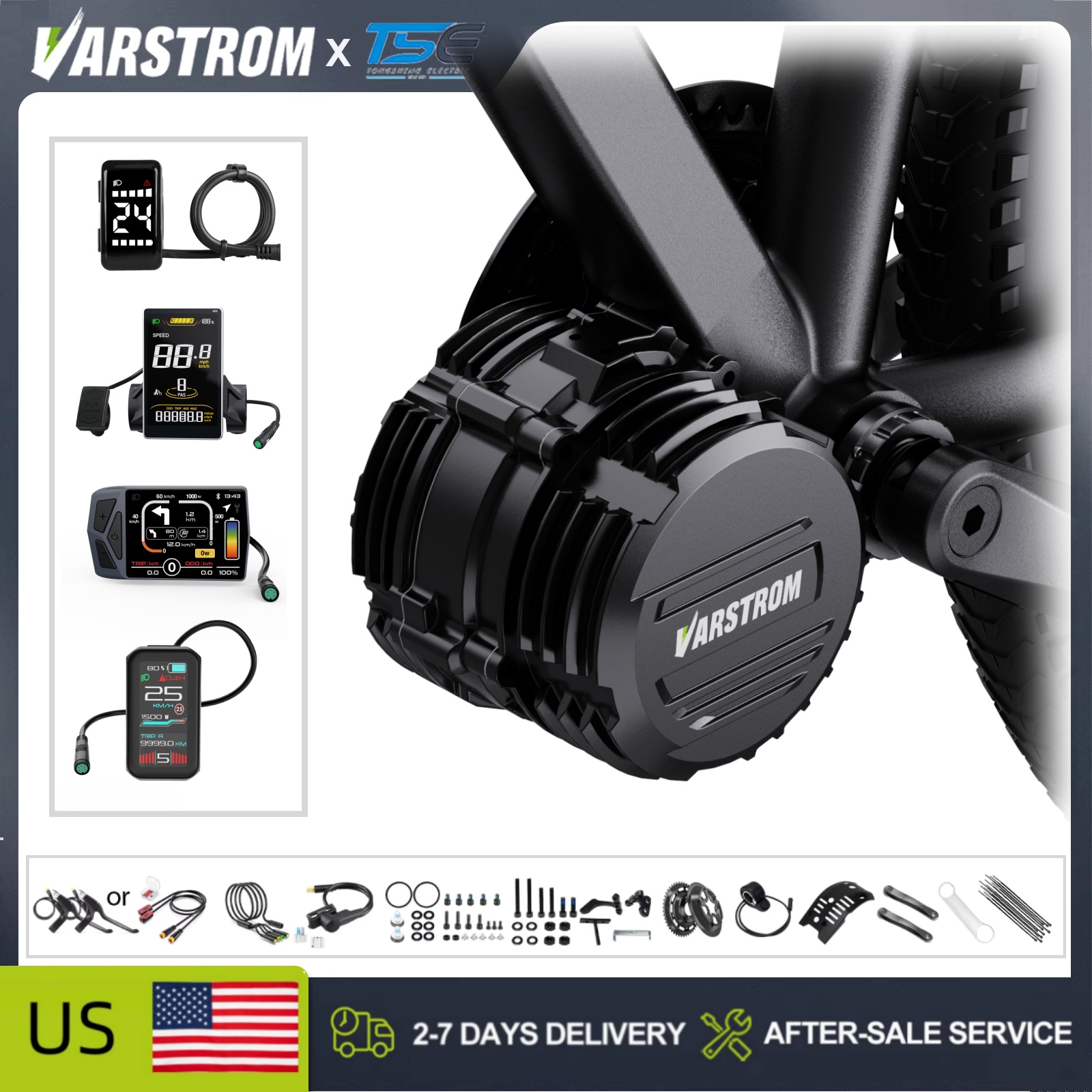 [USA Stock ] Tongsheng TSDZ16  - đánh giá và giá Side Hung Mid Drive Motor Kit