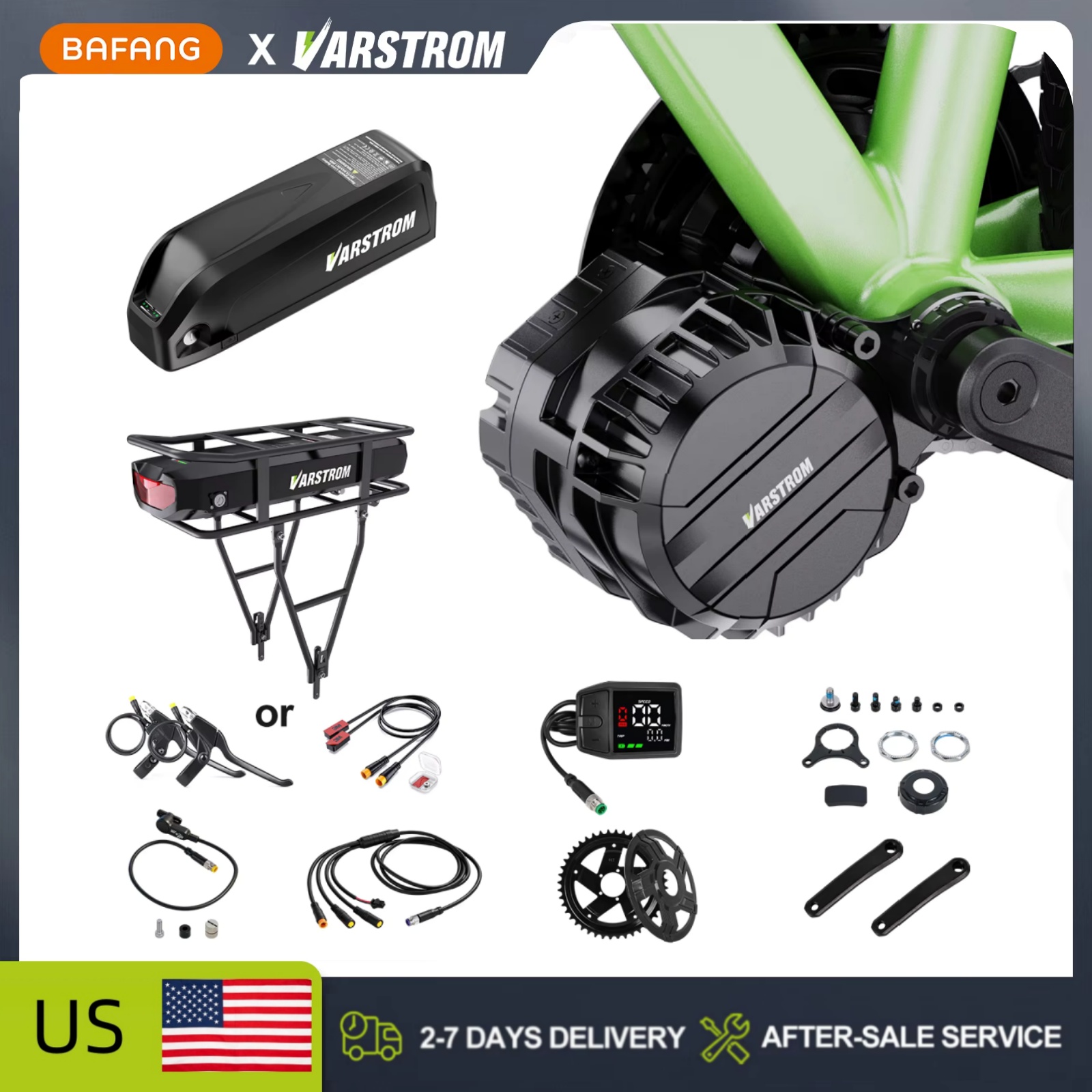 Varstrom 750W 48V Mid Motor Ki - đánh giá và giá Side Hung Mid Drive Motor Kit